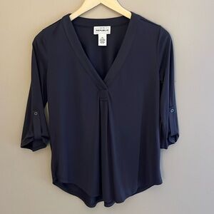 For the Republic V-Neck Blouse Dark Gray Size XS